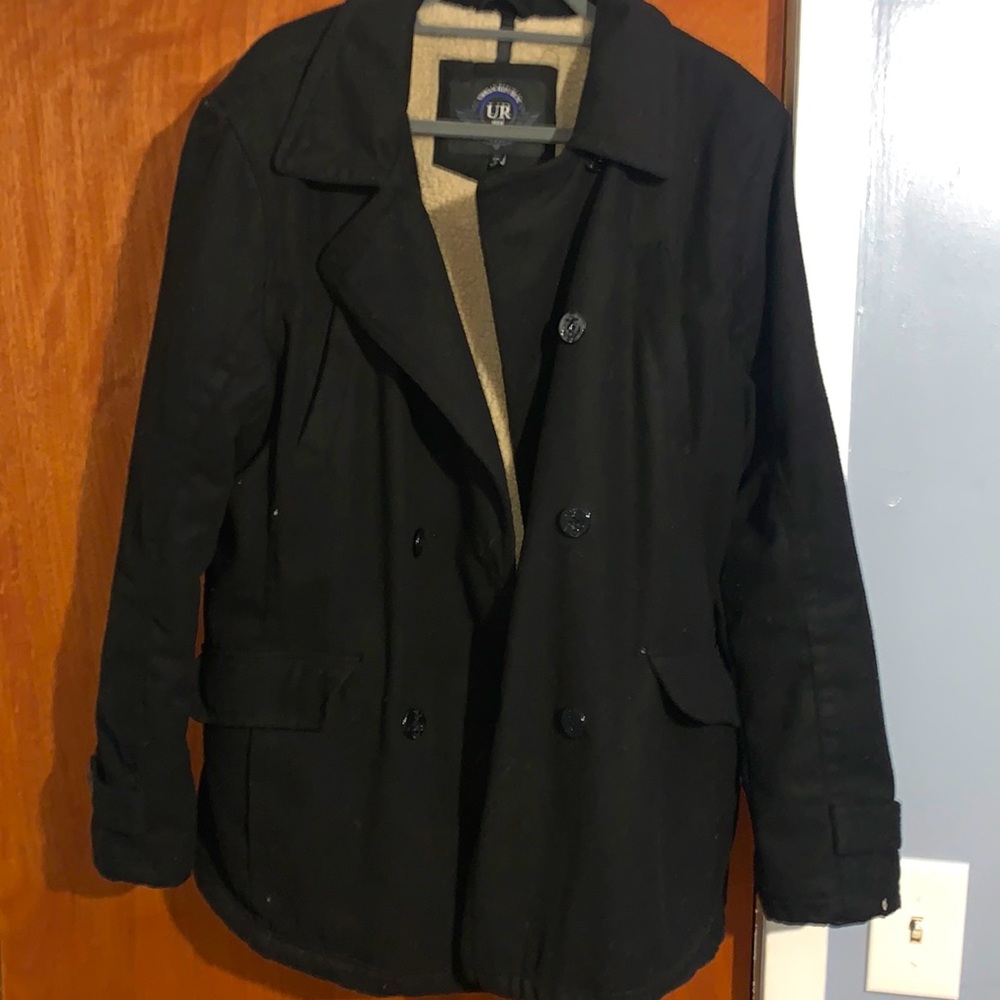 PEA COAT BLACK URBAN REPUBLIC